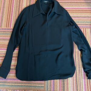 Theory Black Boxy Blouse – Size Small